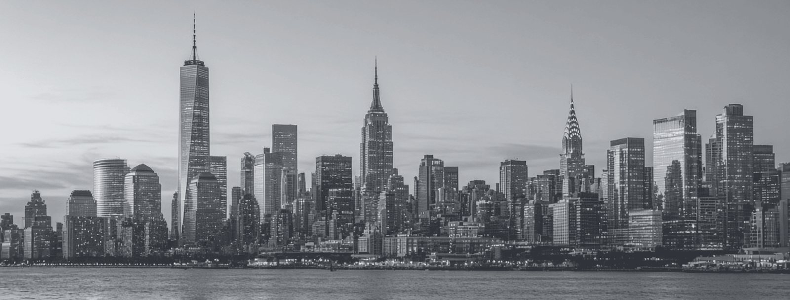 Lower Manhattan and Midtown skyline seen across the Hudson